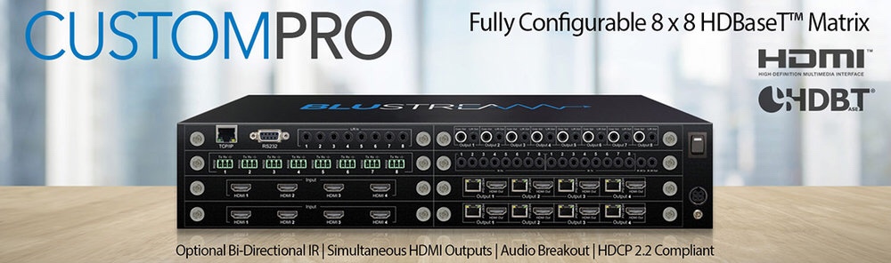 Blustream PRO88HDMI-V2 - Matrice CustomPro 8x8 HDMI 2.0 - IR bidirectionnel