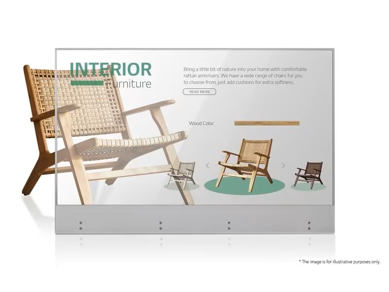 LG Public Display OLED 55EW5G-V Transparent