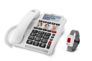 Geemarc CL610 - Téléphone filaire Téléphone avec Télécommande SOS