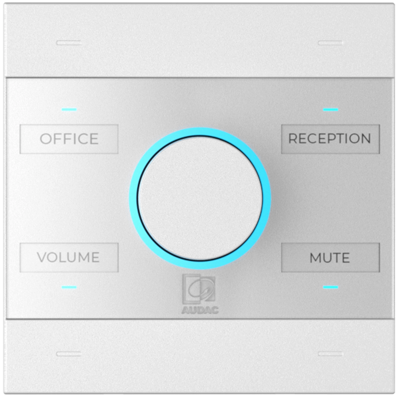 Audac NCP105/W - Contrôleur mural universel réseau Blanc