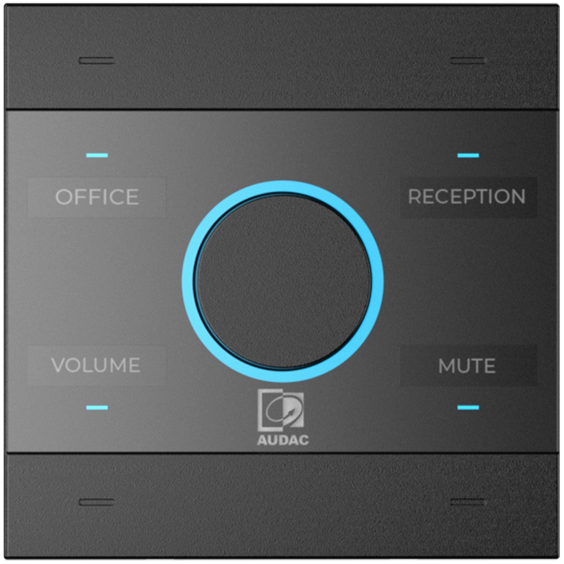 Audac NCP105/B - Contrôleur mural universel réseau Noir