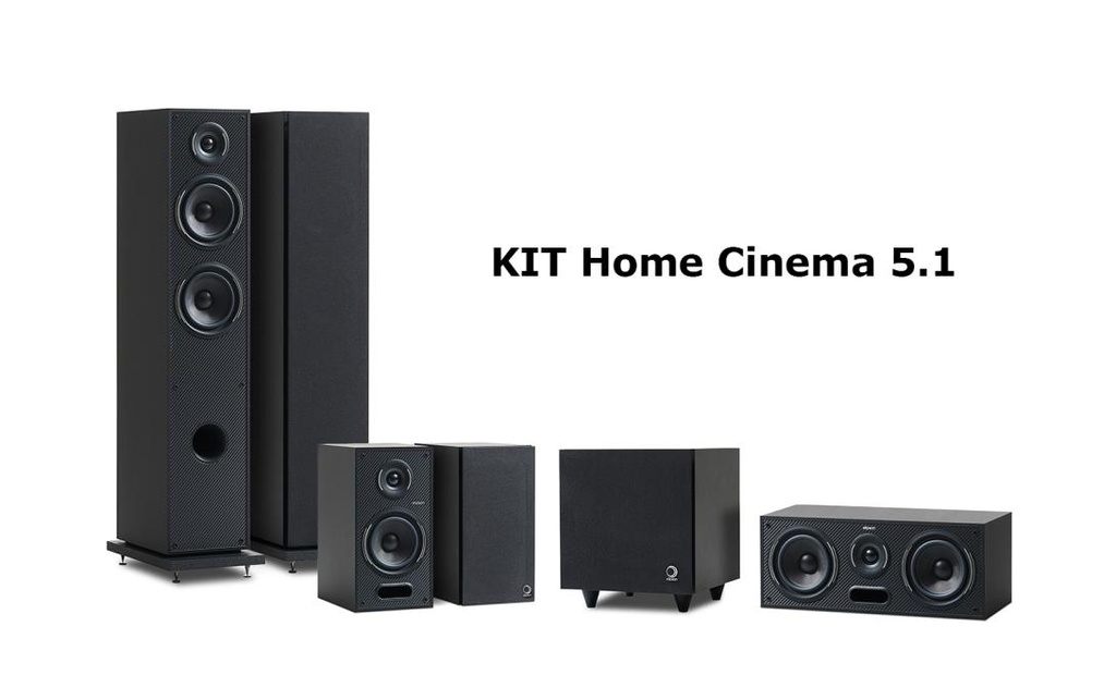 Elipson Kit enceintes Home Cinéma 5.1 - Noir Carbone