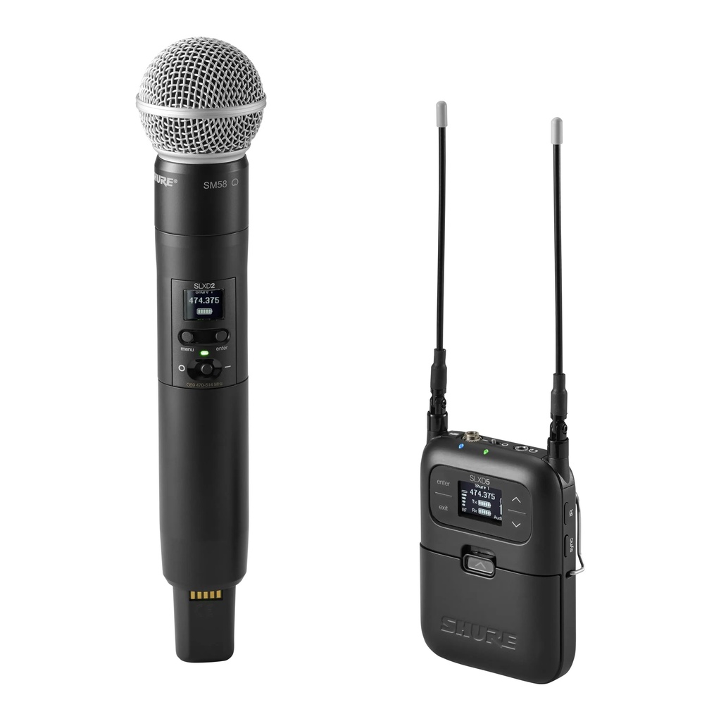 Shure SLXD25/SM58-J53 - Système sans fil portable avec émetteur à main