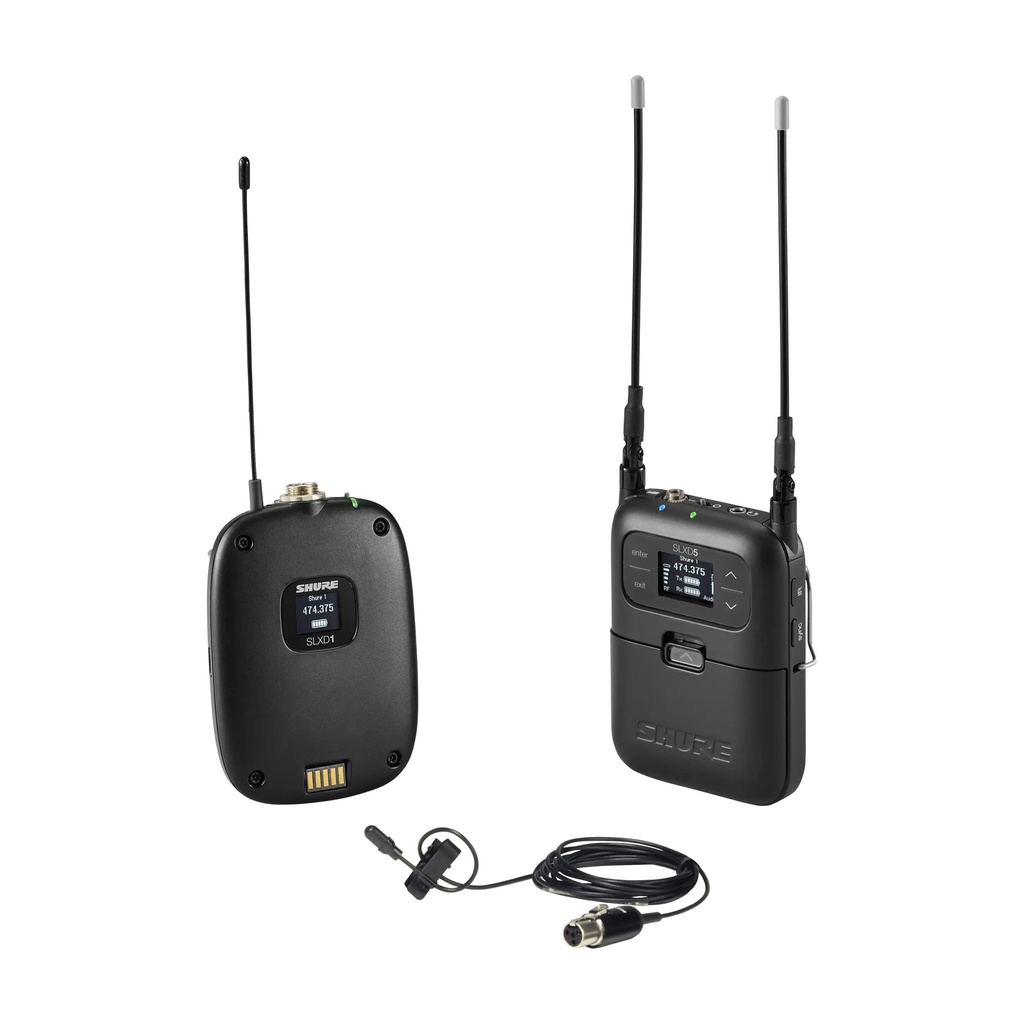 Shure SLXD15/DL4B-J53 - Système sans fil portable avec émetteur ceinture et micro-cravate