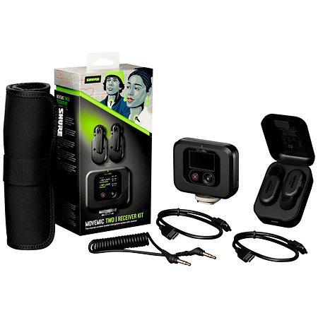 Shure MV-TWO-Z6 - Move Mic Two: 2x Mic Lavalier HF pour tél portable + charg.