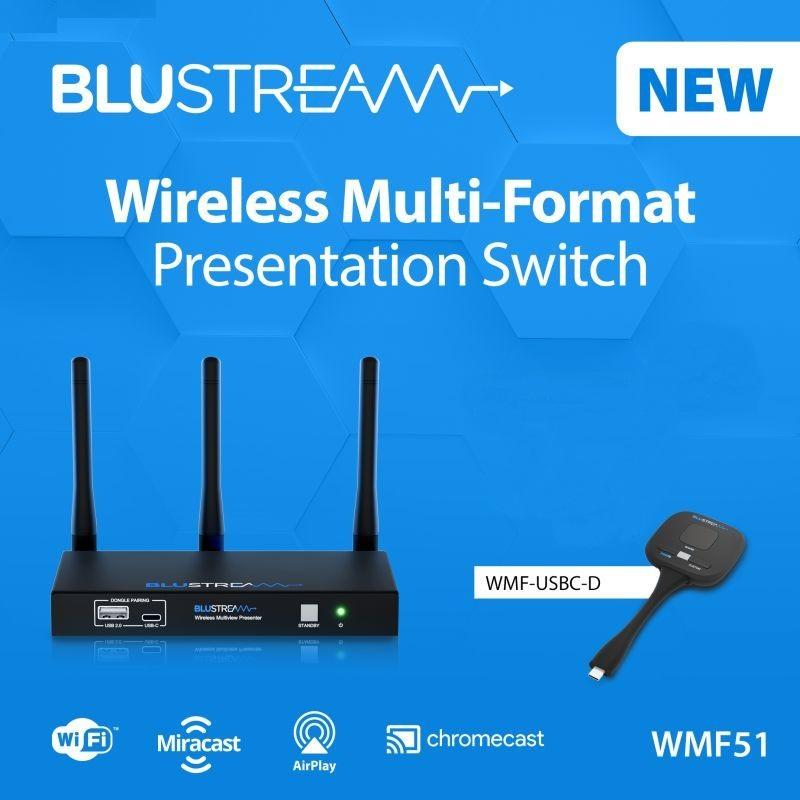 Blustream WMF-SET/USBC - Switch présentation "multi vue" sans-fil inclus bouton USB-C