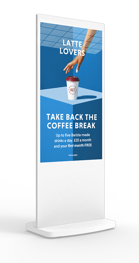 Allsee - Écran 55", portrait, autoportant blanc