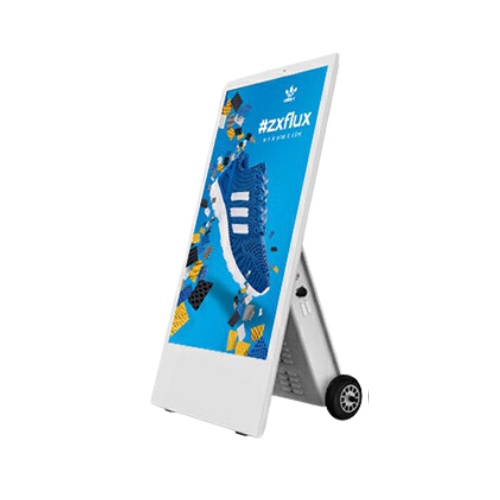 Allsee - Écran 43", extérieur sur batterie blanc