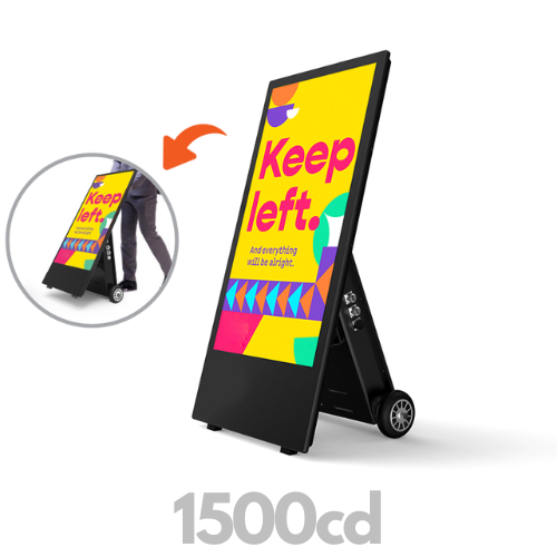 Allsee - Écran 43", très lumineux, extérieur sur batterie noir