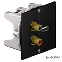 Cecoflex - AV09-060-000-2 - Boîtier AV double Edizio/Kallysto, noir