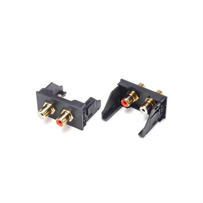 Cecoflex - AVM-0103 - Module 2x RCA rouge/blanc F/F noir