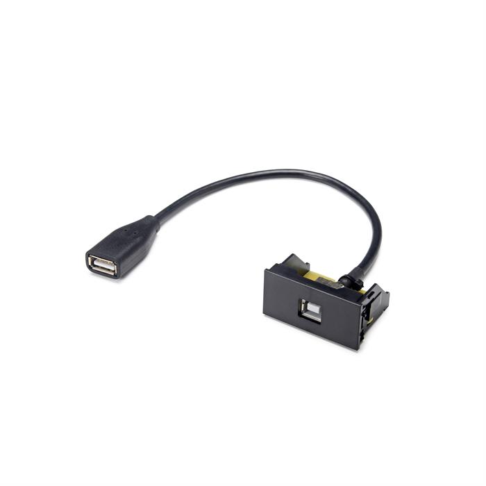 Cecoflex - AVM-1109 - Module USB B-A F/F noir avec câble de 200 mm