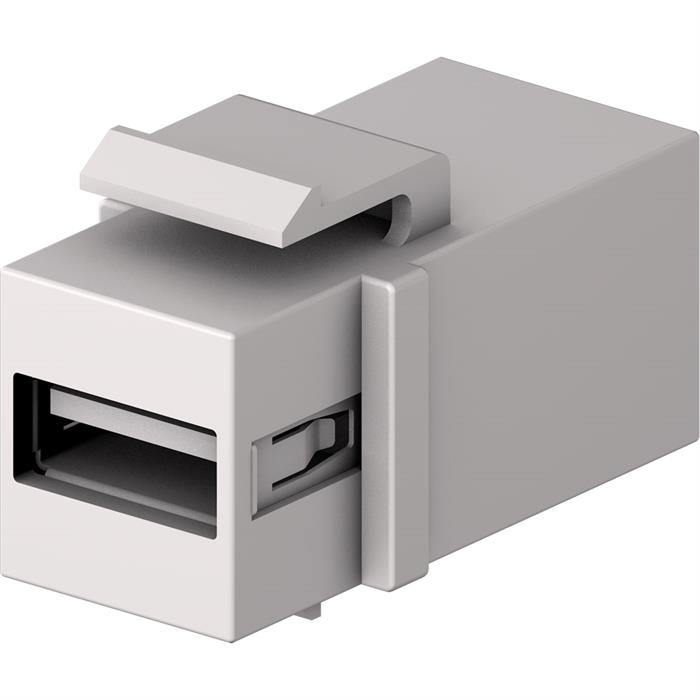 Cecoflex - AVM-0008 - USB A-B Keystone F/F blanc