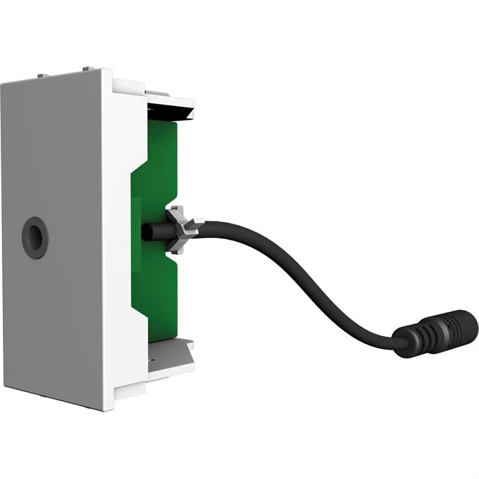 Cecoflex - AVM-1004 - Module jack 3,5 mm F/F blanc avec câble de 200 mm