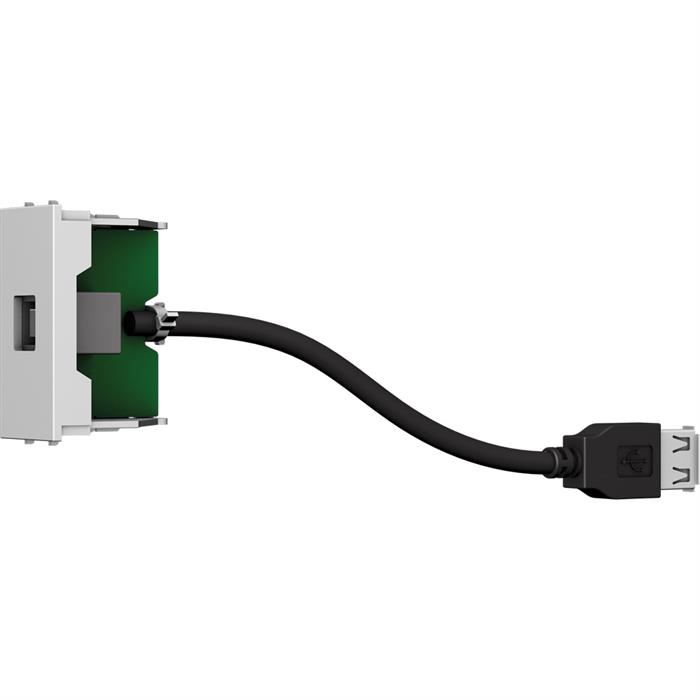 Cecoflex - AVM-1009 - Module USB B-A F/F blanc avec câble de 200 mm