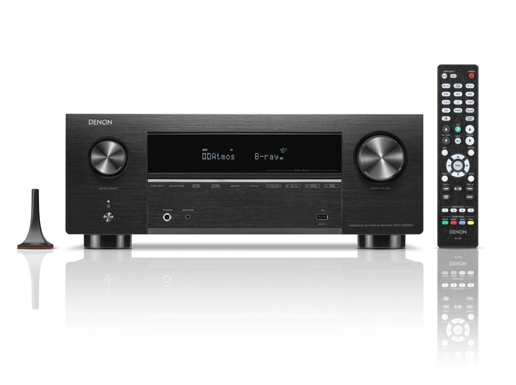 Denon AVC-X3800H - Ampli-tuner AV 180W 8K à 9.4 canaux avec HEOS Built-in - Noir