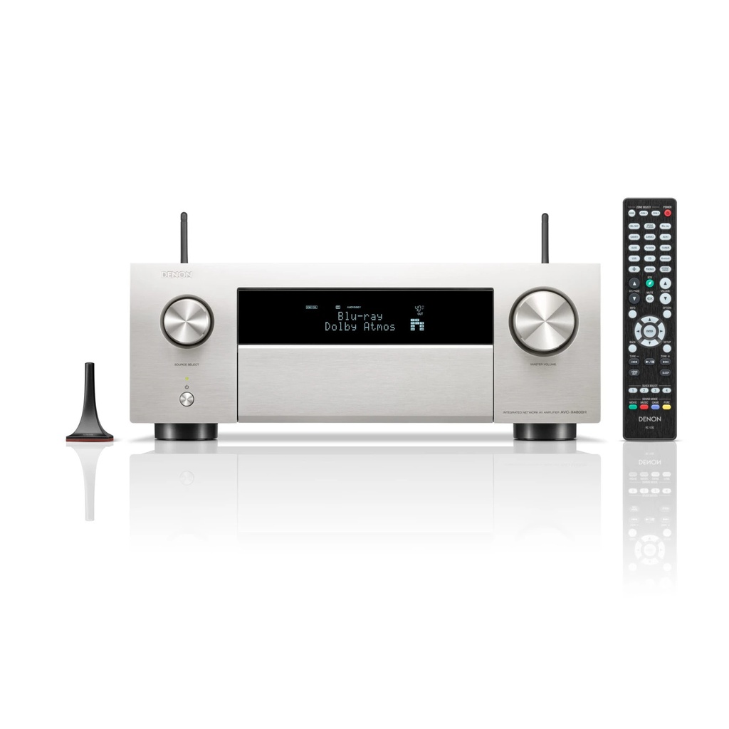 Denon AVC-X4800H - Ampli-tuner AV 200W 8K à 9.4 canaux avec HEOS Built-in - Argenté