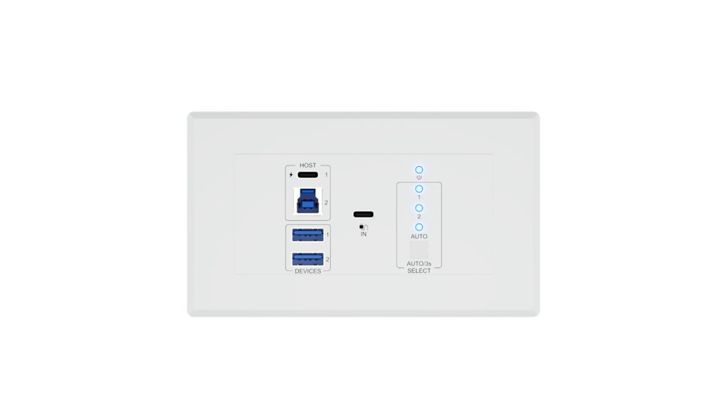 Blustream UEX3H-WP-EU - USB 3.2 Gen1 HDBaseT™ Extender EU Wall Plate - Host
