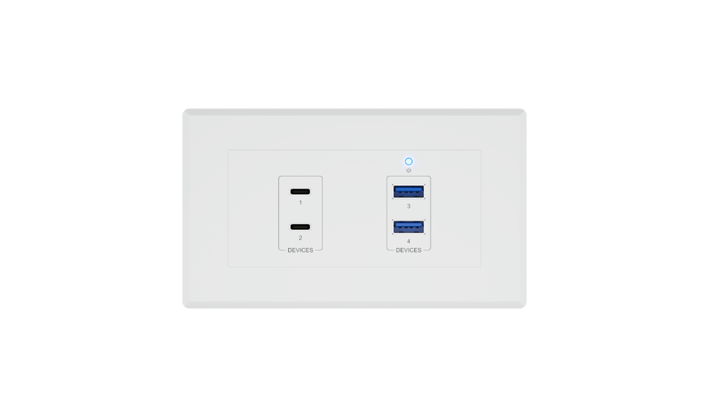 Blustream UEX3D-WP-EU - USB 3.2 Gen1 HDBaseT™ Extender EU Wall Plate - Device