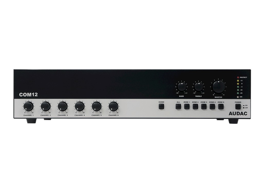 Audac COM12MK2 - Amplificateur/Mélangeur PA 120W@4ohm/100V commutable