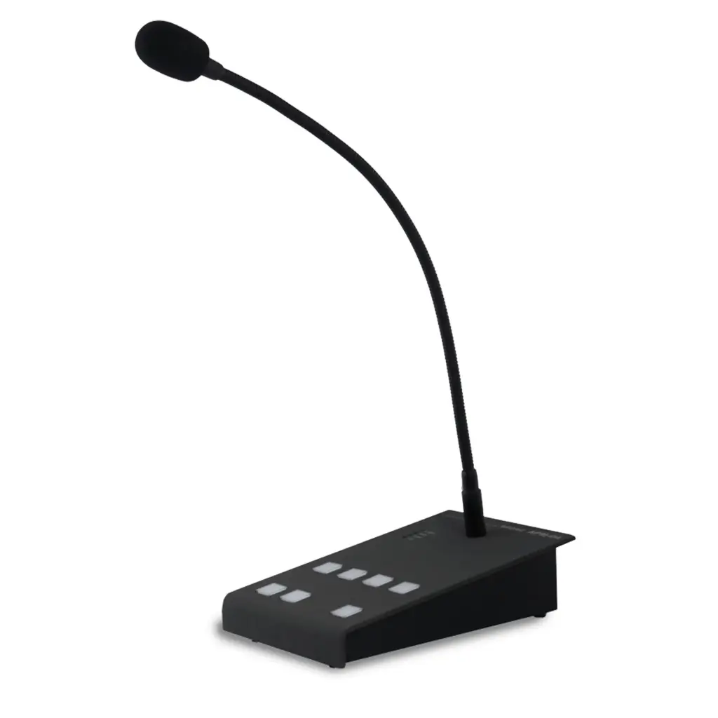 Audac APM104MK2 - Microphone d'appel numérique col de cygne, 4 zones