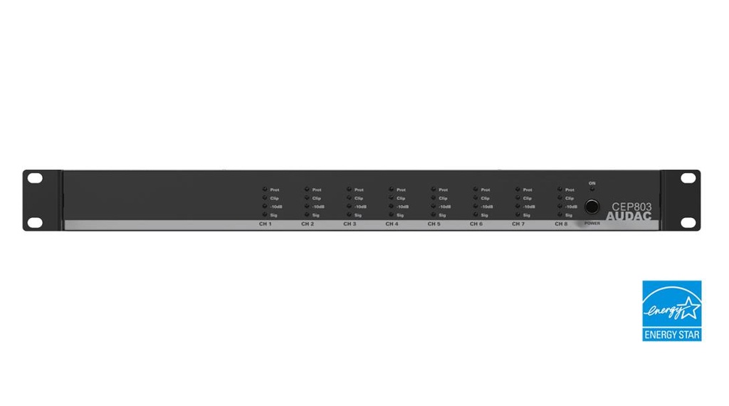 Audac CEP803 - Amplificateur 8x30W@4ohm/100V commutable