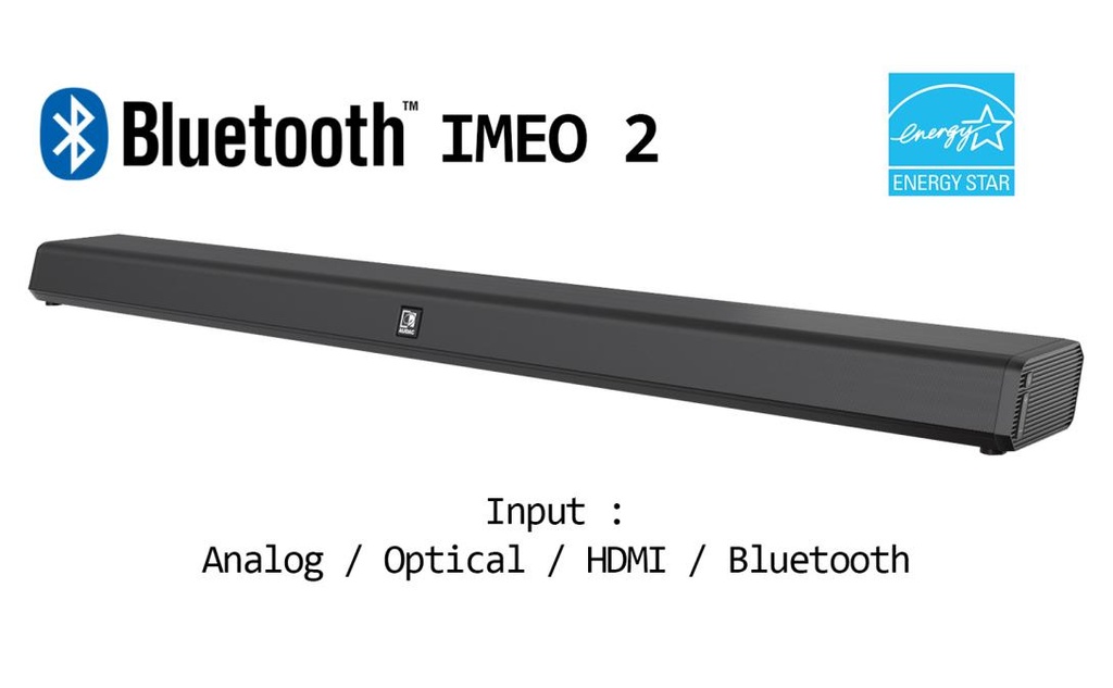 Audac IMEO2/B - Barre de son Professionnelle 3 voies Bluetooth + HDMI - Noir