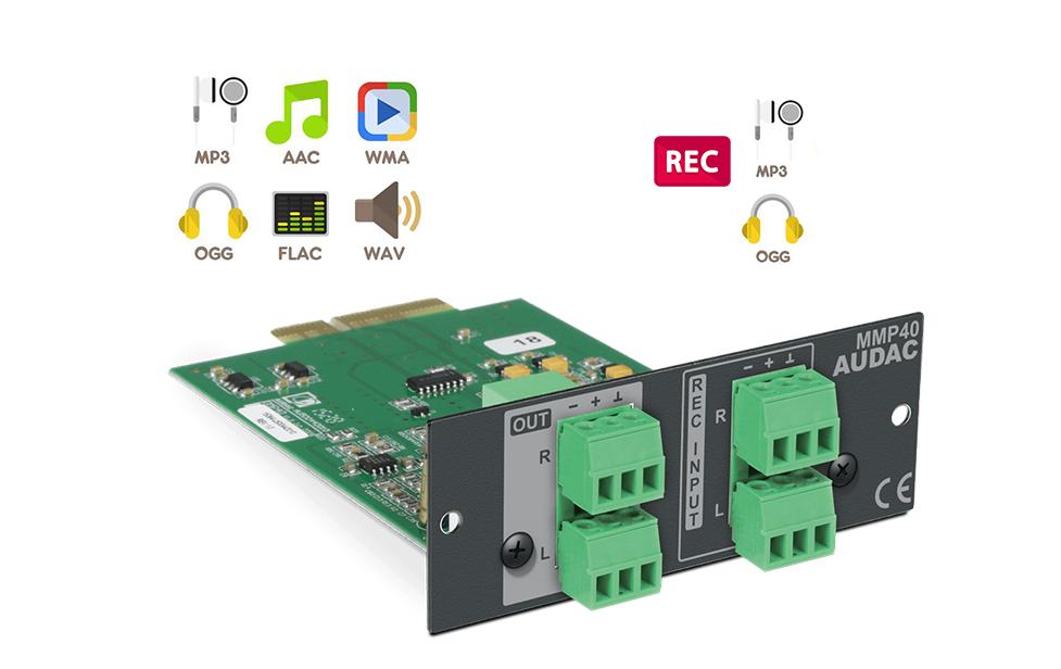 Audac MMP40 - Module SourceCon MediaPlayer & Recorder (pour XMP44)