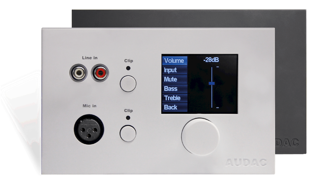 Audac MWX65/B - Panneau de Contrôle Mural Tout-En-Un (série MTX) - Noir