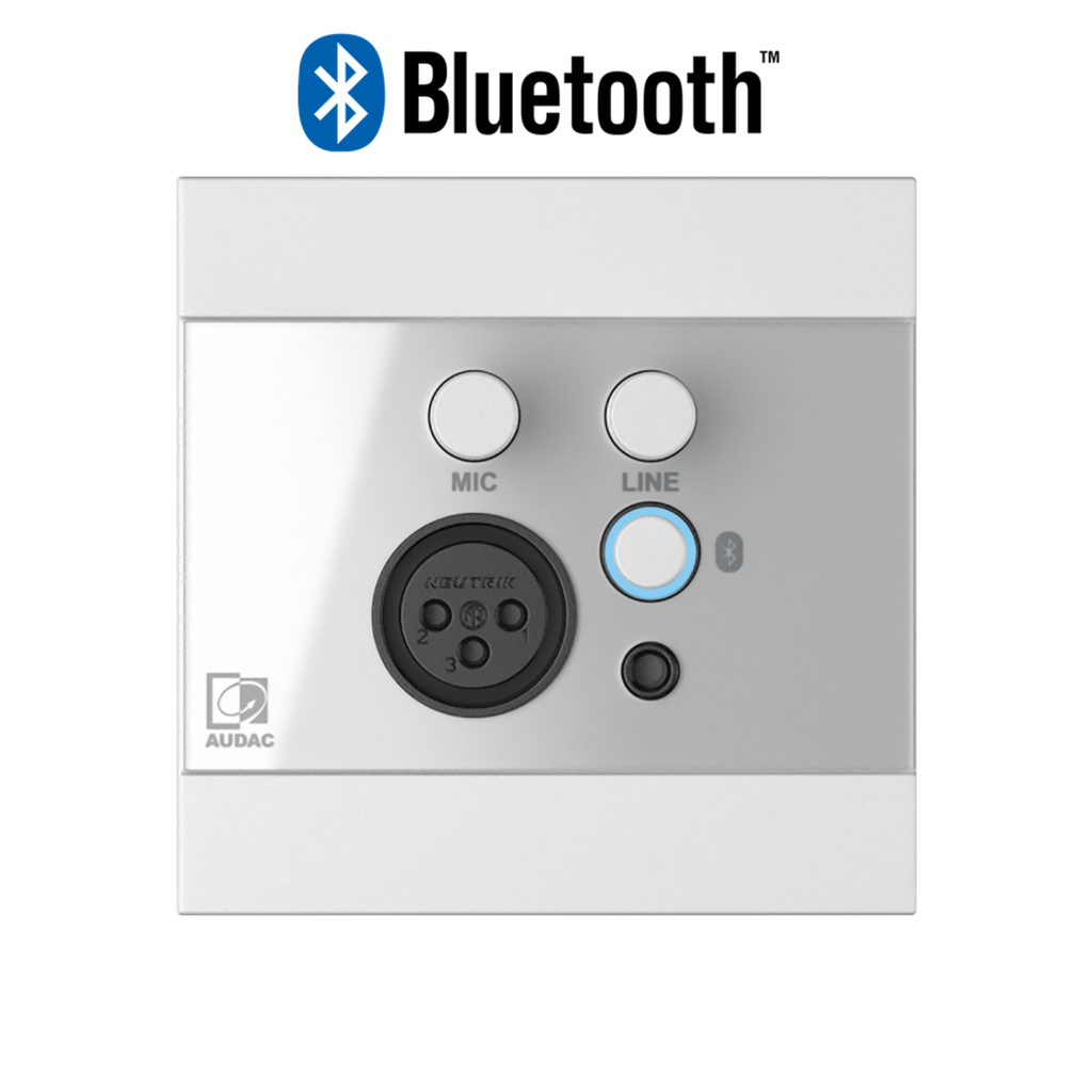 Audac WP225/W - Panneau mural universel Mic/Line/Bluetooth