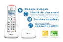 Geemarc Liberty 200 - Téléphone amplifié numérique sans fil avec base DECT séparée