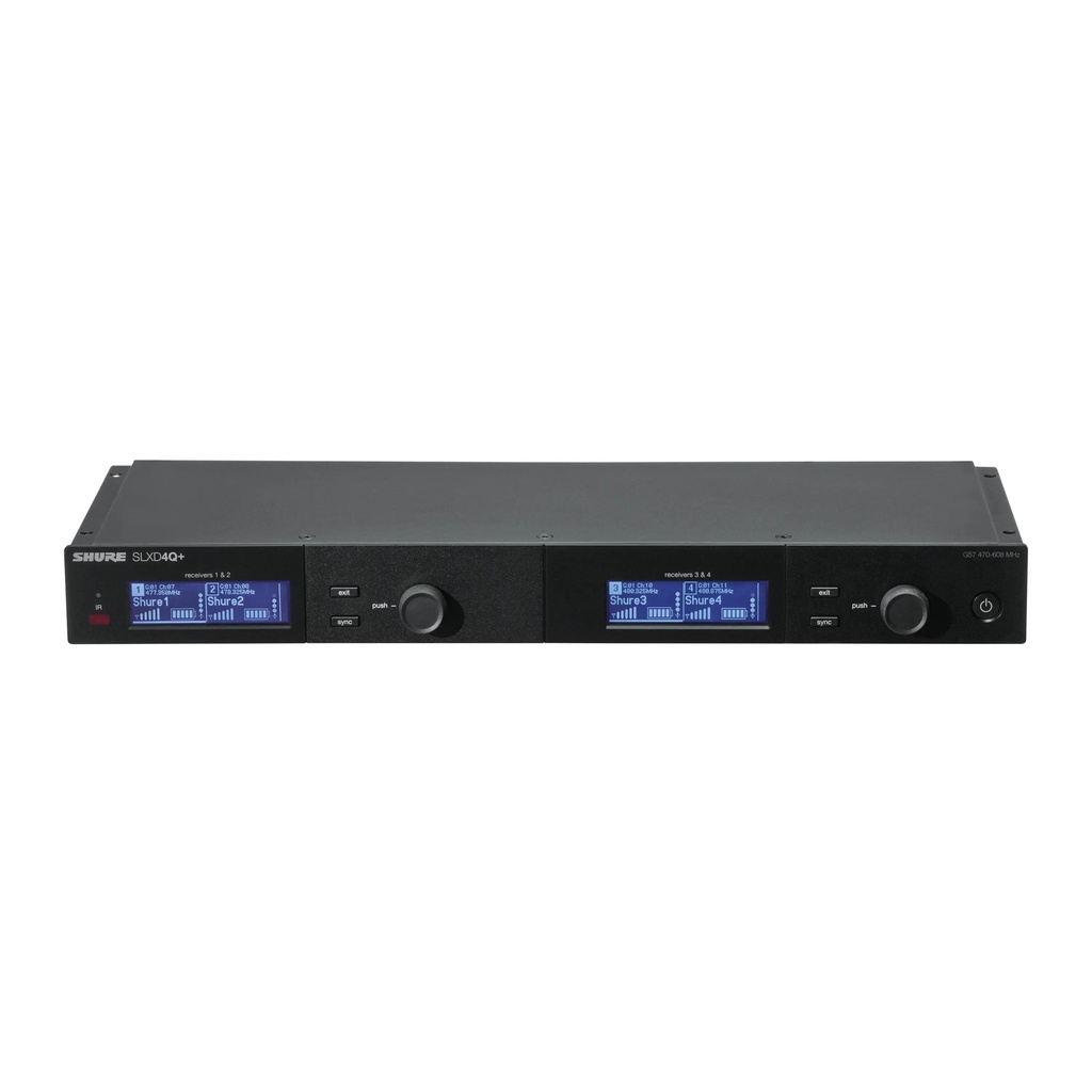 Shure SLXD4Q+E=-K55 - Récepteur numérique 4 canaux, 606-694MHz