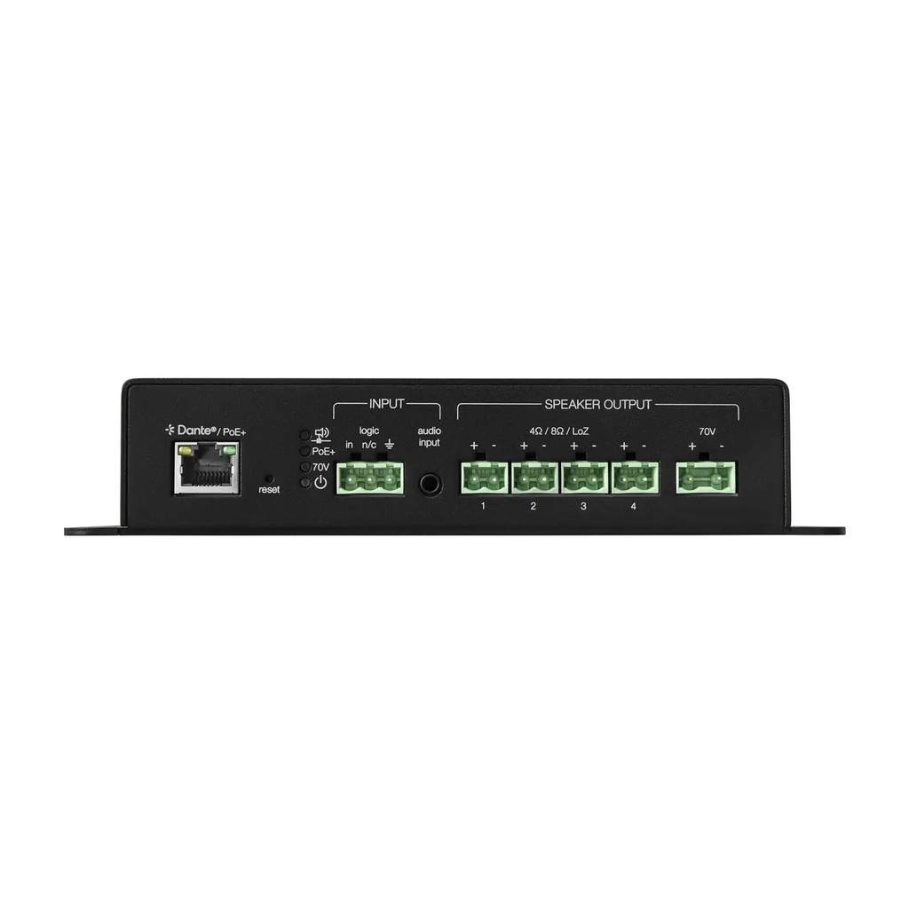 Shure MXN-AMP - Amplificateur Dante 4xLoZ, 1x70V, PoE+