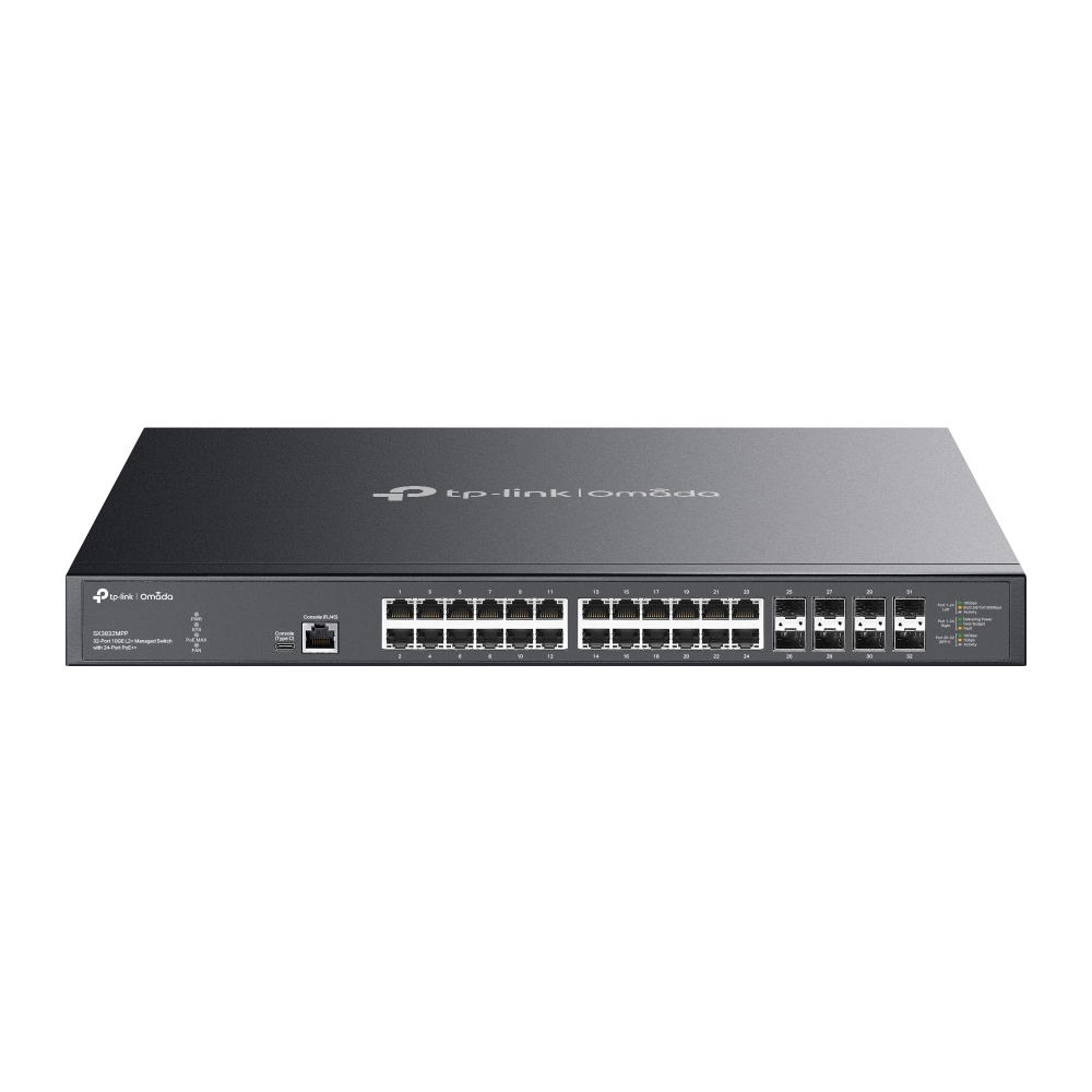 TP-Link - SX3832MPP - Switch administrable L2+ Omada 32 ports 10GE L2+ avec 24 ports PoE++