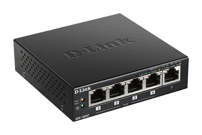 D-Link DGS-1005P - Switch POE+, 5 ports