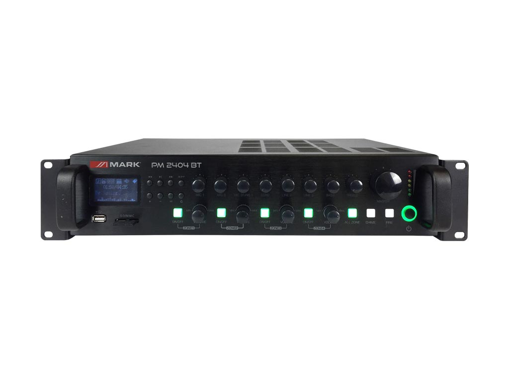 Mark - PM2404BT - Amplificateur/mélangeur USB/BT 4 zones 240W@100V