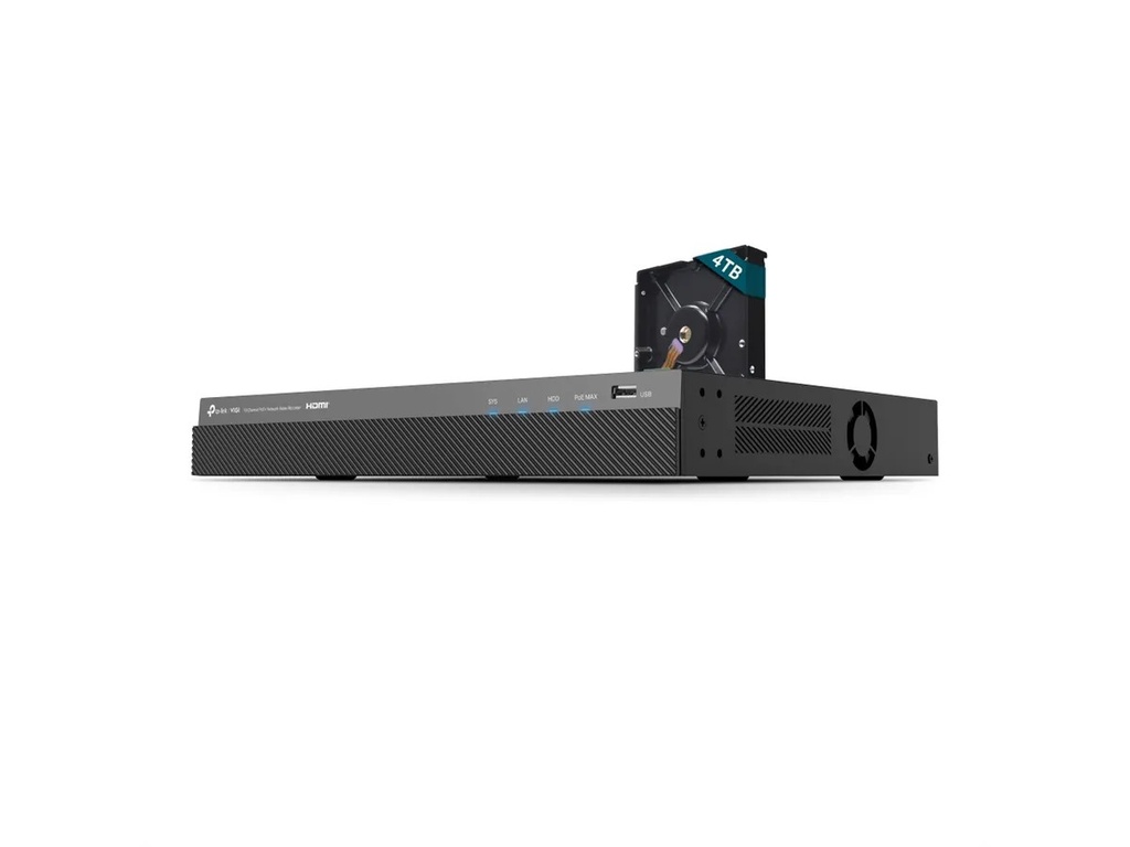 TP-Link - VR2016H-16MP-4TB NVR - Enregistreur vidéo réseau PoE+ VIGI, 16x PoE, 4 TB