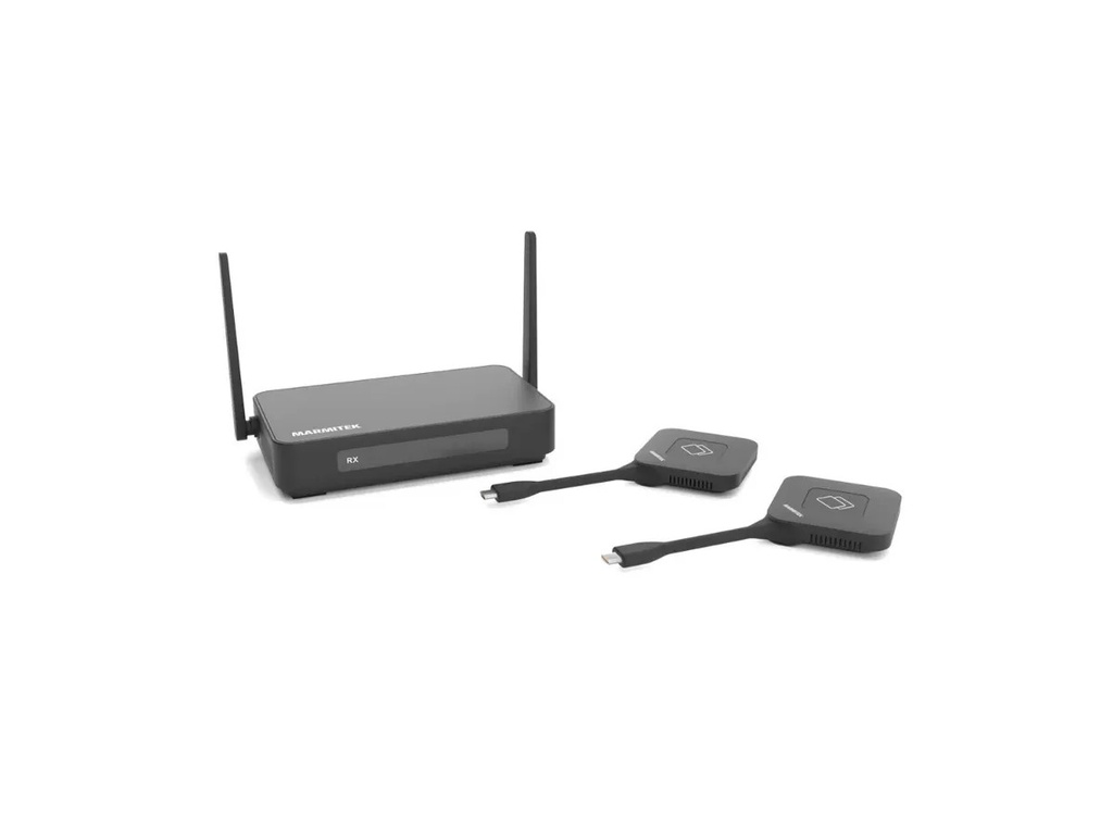 Marmitek - Stream 4K Pro Kit - Système de présentation HDMI 4K sans fil, 2 boutons