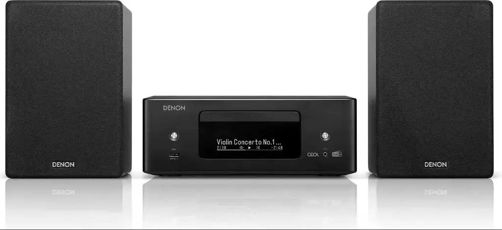 Denon CEOL-N12DAB black - Système design tout-en-un avec lecteur CD, radio DAB/FM, HDMI ARC et HEOS® Intégré