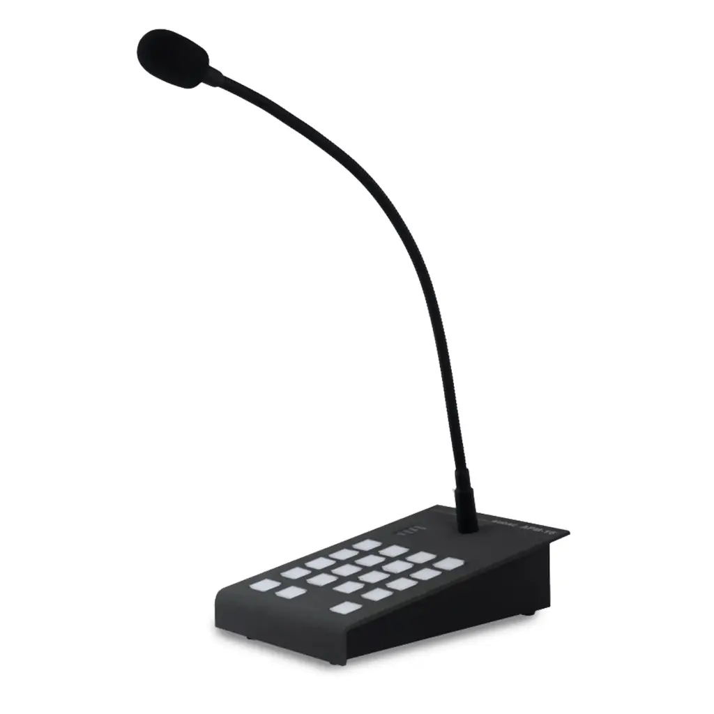Audac APM116MK2 - Microphone d'appel numérique col de cygne, 16 zones