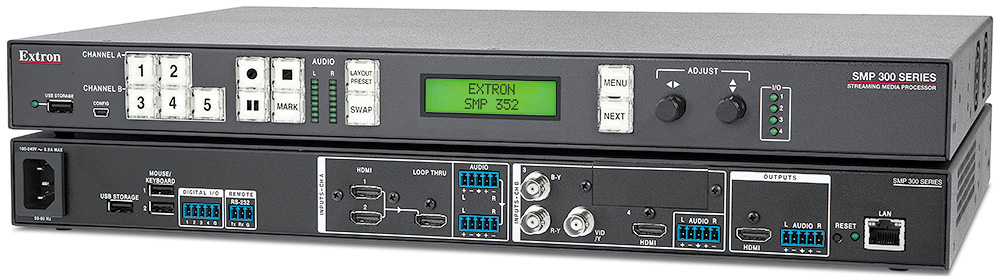 Extron SMP 352 — Fonction double enregistrement – 80 Go SSD