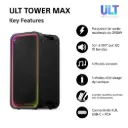 Sony ULT TOWER MAX - Enceinte Bluetooth sans fil, 2150 W, son surround / lumières de fête / portable avec roulettes, noir
