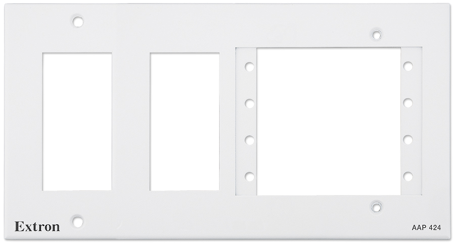 Extron AAP 424 — Plastron à quatre gangs pour modules Decorator et de connectivité audiovisuelle AAP