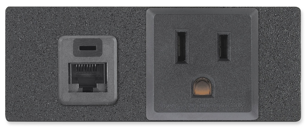 Extron AC Net AAP — Une prise secteur multi-régions sans interrupteur, un point de connexion audio ou réseau configurable, inclut des jacks RJ-11 / 45 - AAP triple espace - Noir