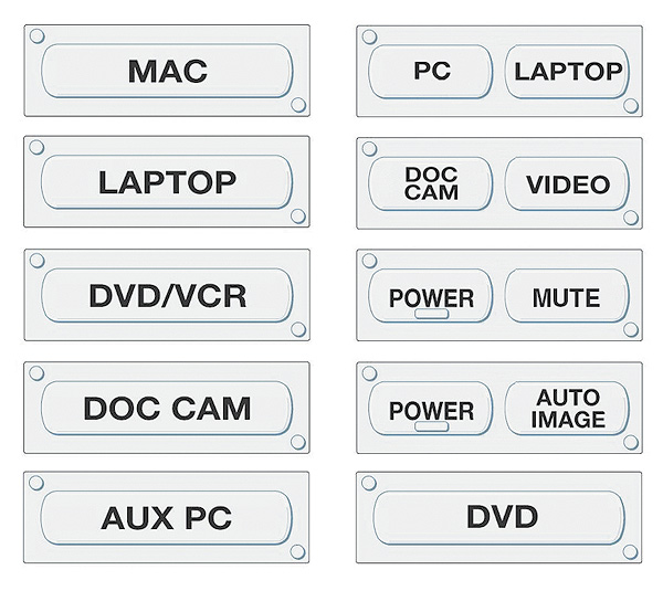Extron Ensemble de boutons pour MLC 62 — Ensemble de boutons pour les contrôleurs MediaLink® de la gamme MLC 62, Anglais