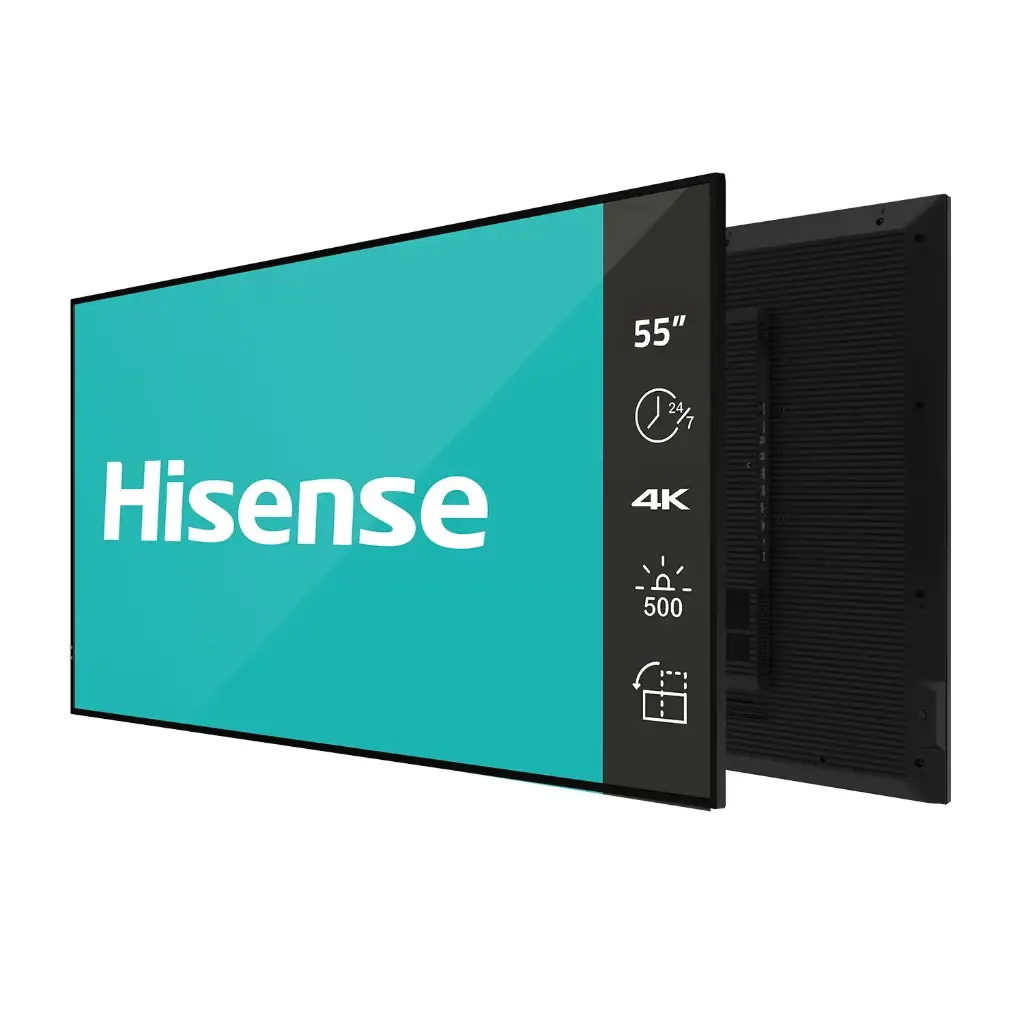 Hisense 55DM66D - Écran d'affichage dynamique 55DM66D, 55", 24/7, UHD, 500cd/m², 25% Haze