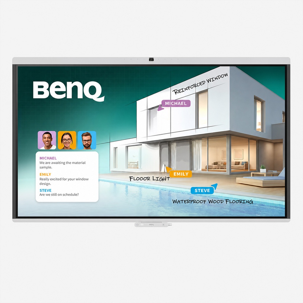 BenQ 9H.P29TB.DE1 - Écran interactif CM5505, 55", UHD, 450cd/m², infrarouge