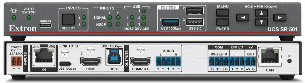 Extron UCS SR 501 — Récepteur scaler à une sortie pour système de collaboration