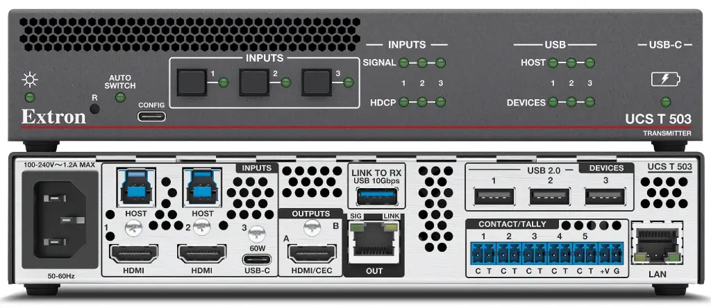 Extron UCS T 503 — Émetteur-sélecteur de collaboration à trois entrées