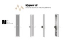 K-Array Vyper-KV25RW II - Line-array encastré 26 cm, 4x1", 75 W, 8/32 Ω, IP65 - Blanc